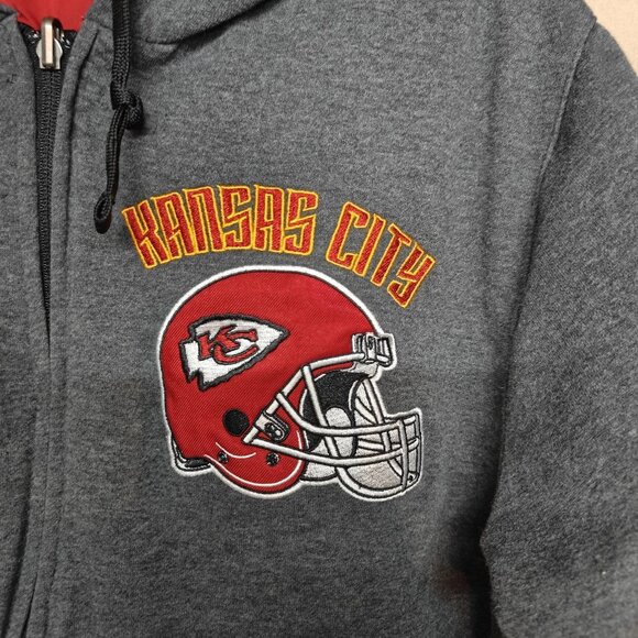 Kansas City Chiefs G-III Sport Reversible Red Zip Bomber Jacket (L) Rain Coat - Picture 3 of 16